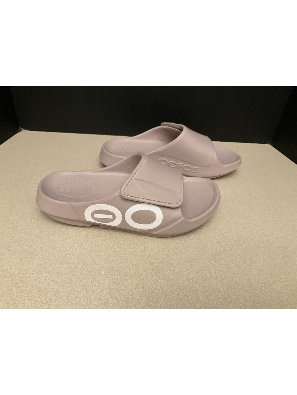 New! Womens Oofos Ooahh Sport Flex Stardust Pink Slide Recovery Sandals. Size 9.